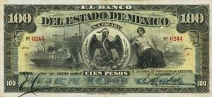 pS333a from Mexico: 100 Pesos from 1898