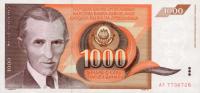 p107a from Yugoslavia: 1000 Dinara from 1990