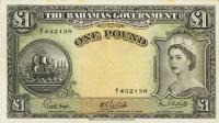 p15a from Bahamas: 1 Pound from 1953