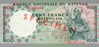 p12s from Katanga: 100 Francs from 1962