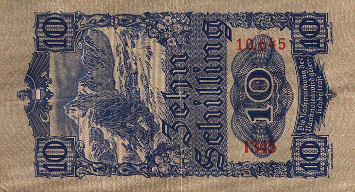 Back of Austria p114: 10 Schilling from 1945