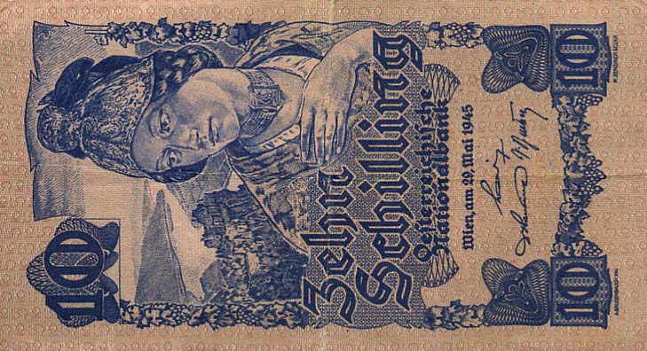 Front of Austria p114: 10 Schilling from 1945