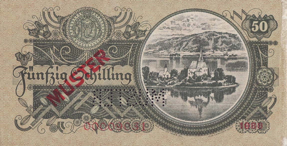 Back of Austria p117s: 50 Schilling from 1945