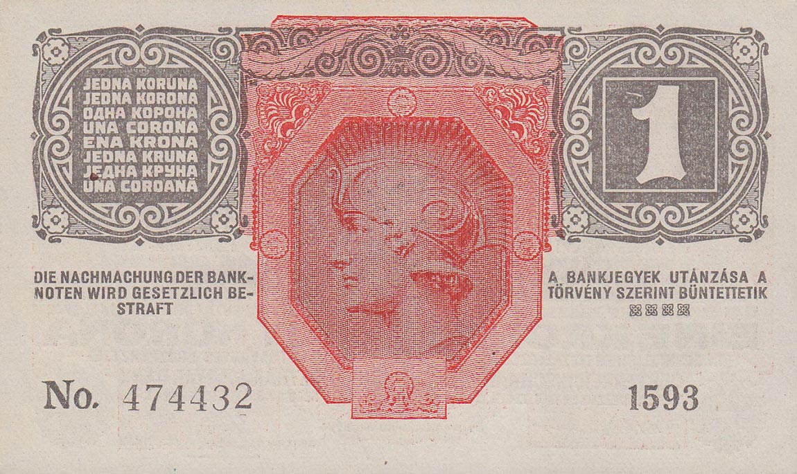 Back of Austria p49: 1 Krone from 1919
