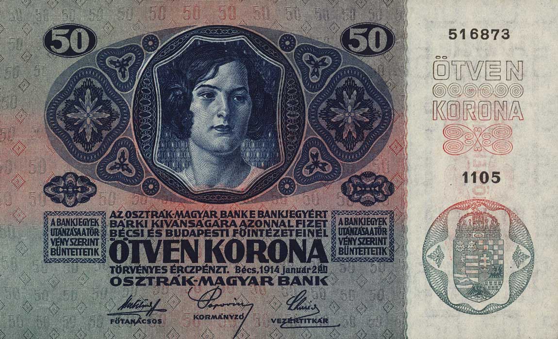 Back of Austria p54a: 50 Kroner from 1919