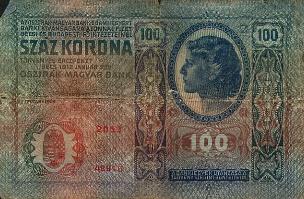 Back of Austria p55a: 100 Kroner from 1919