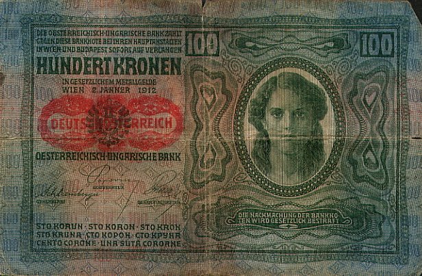 Front of Austria p55a: 100 Kroner from 1919