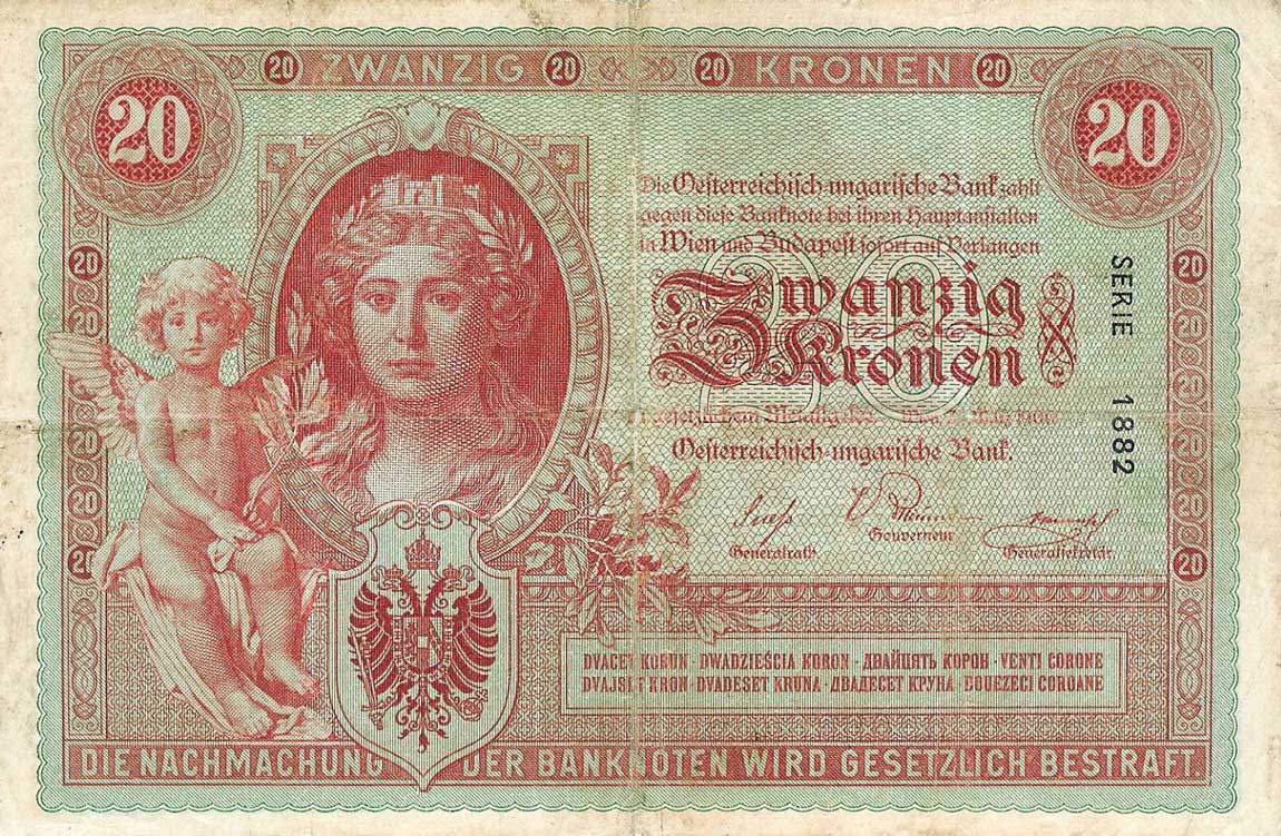 Front of Austria p5: 20 Kroner from 1900