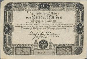 pA49a from Austria: 100 Gulden from 1811