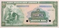 p17s3 from German Federal Republic: 20 Deutsche Mark from 1949