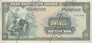 p17s1 from German Federal Republic: 20 Deutsche Mark from 1949