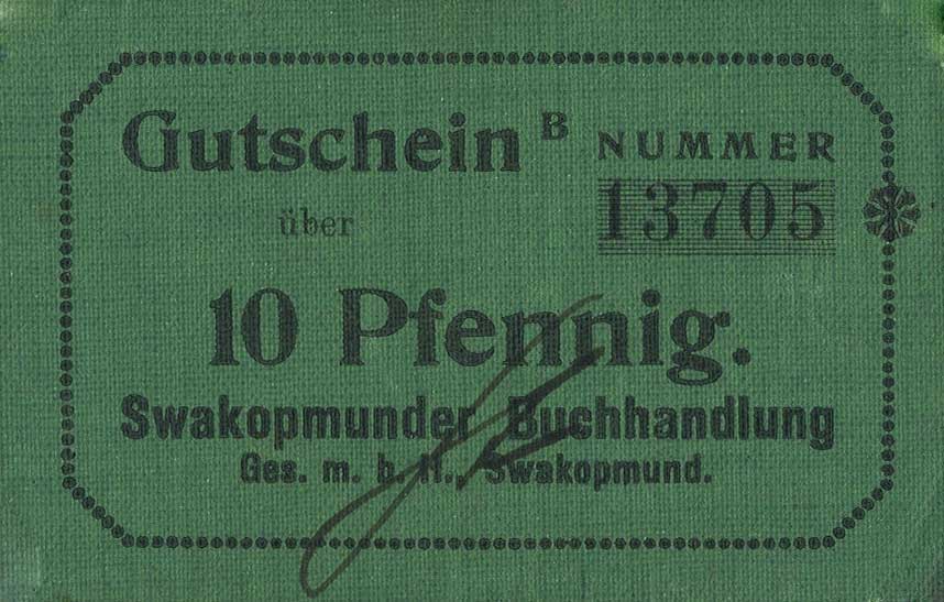 Front of German South West Africa p7: 10 Pfennig from 1916