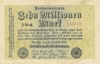 p106b from Germany: 10000000 Mark from 1923