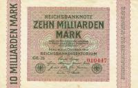 p117b from Germany: 10000000000 Mark from 1923
