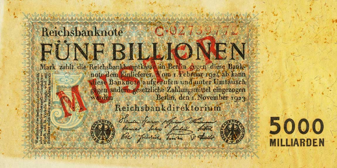 Front of Germany p130s: 5000000000000 Mark from 1923