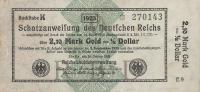 p157 from Germany: 2.1 Goldmark from 1923