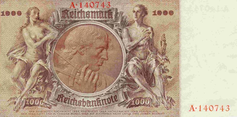Back of Germany p184: 1000 Reichsmark from 1929