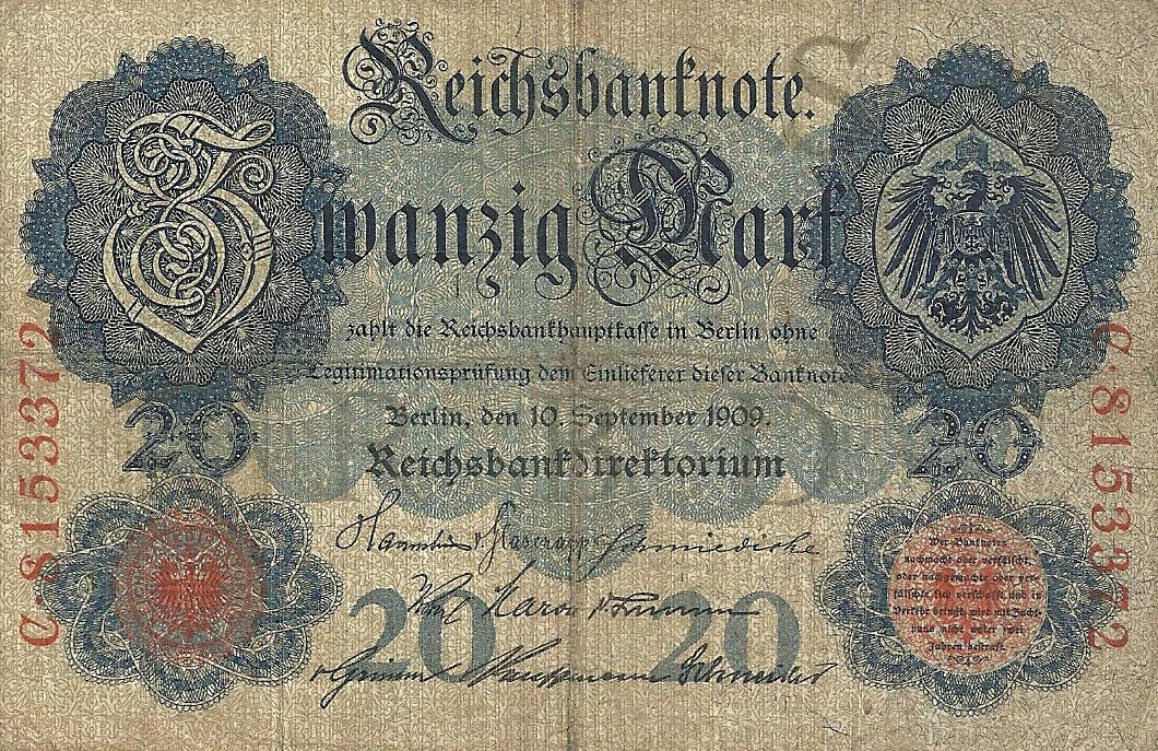 Front of Germany p37: 20 Mark from 1909