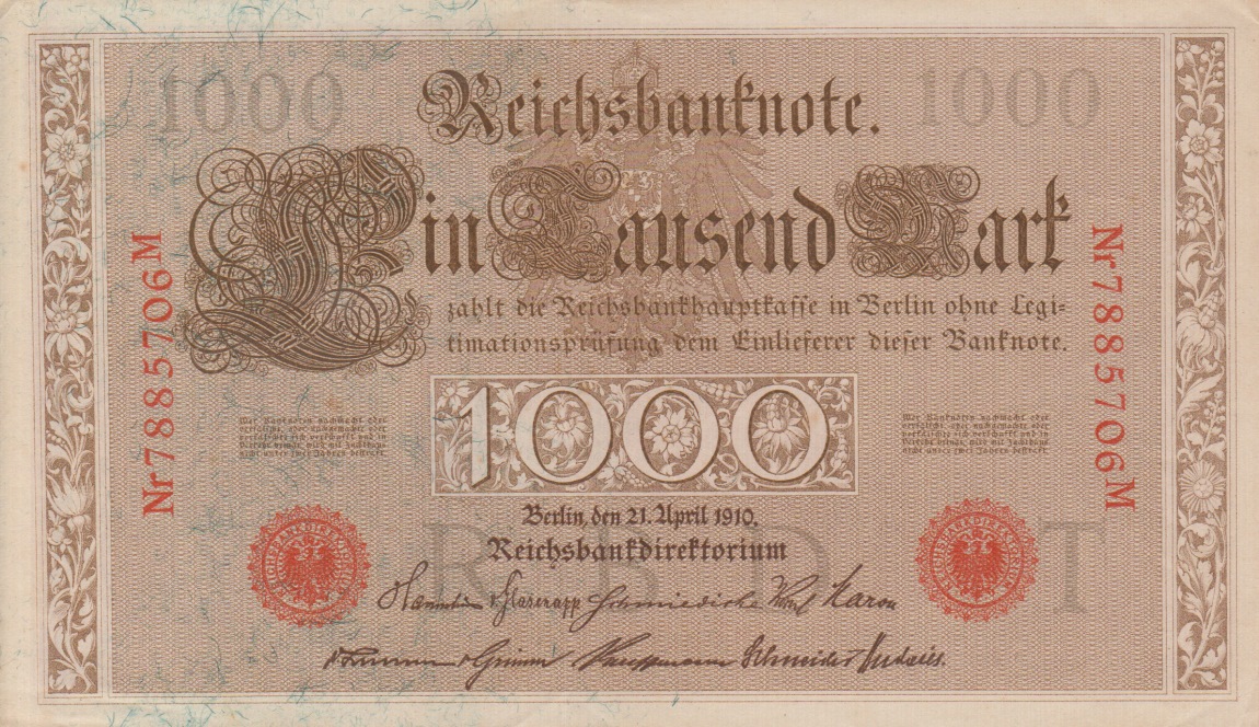 Front of Germany p44b: 1000 Mark from 1910