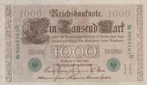 p45b from Germany: 1000 Mark from 1910