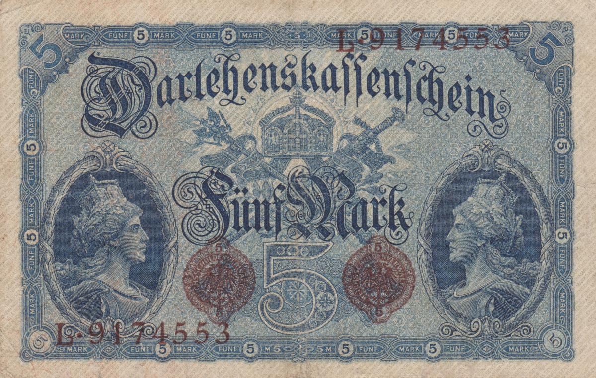 Back of Germany p47b: 5 Mark from 1914