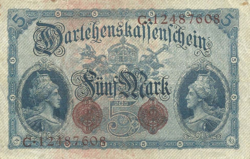 Back of Germany p47c: 5 Mark from 1914