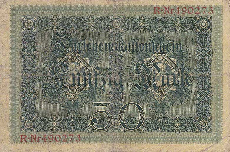 Back of Germany p49a: 50 Mark from 1914