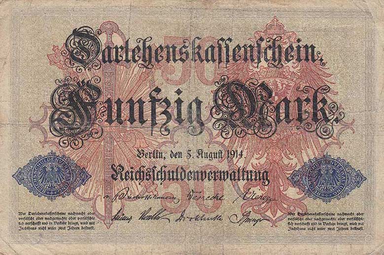 Front of Germany p49a: 50 Mark from 1914