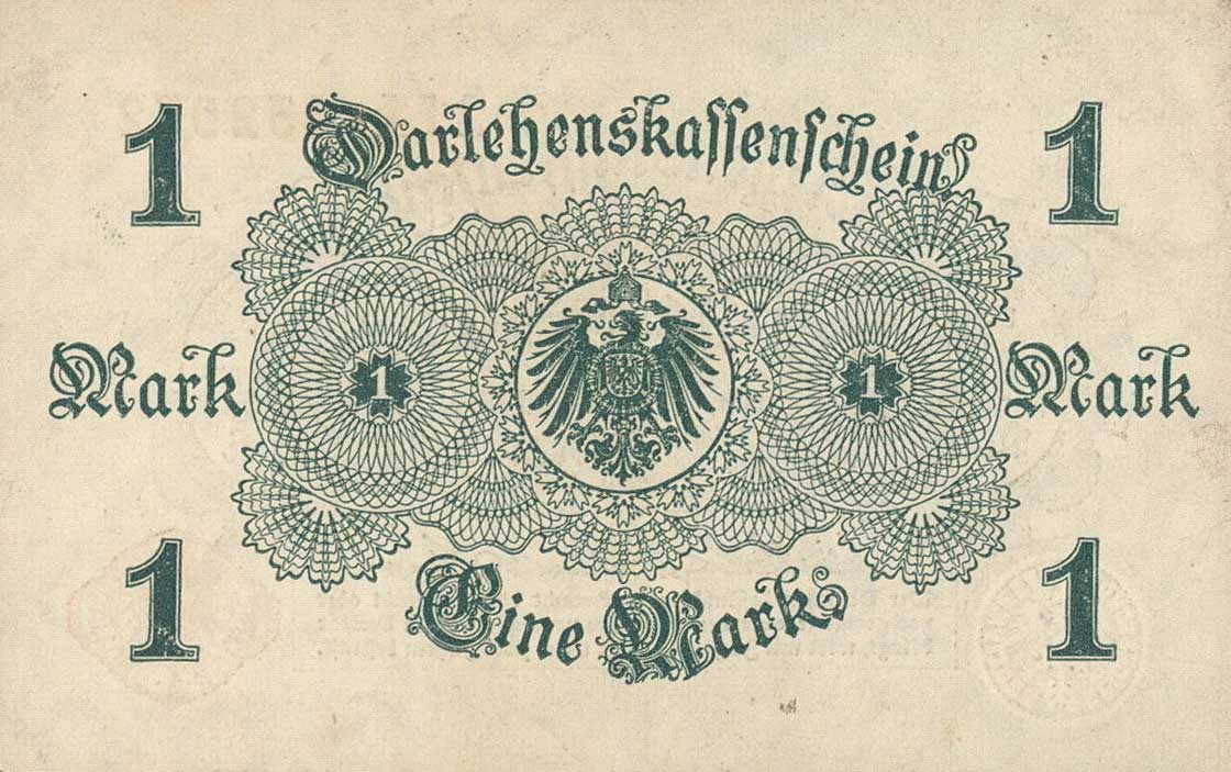 Back of Germany p50: 1 Mark from 1914