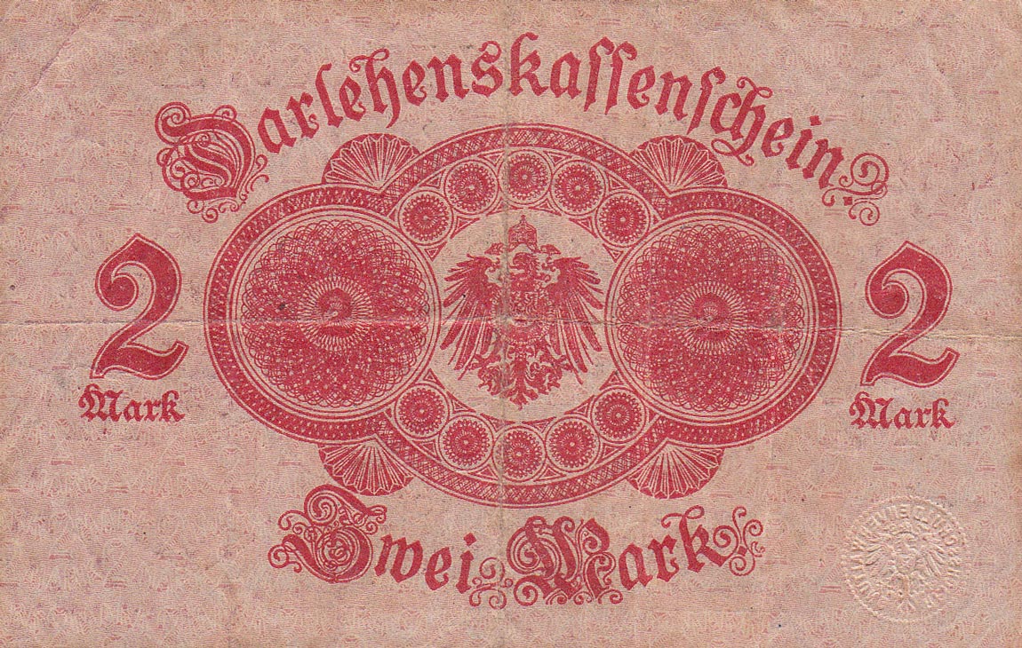 Back of Germany p54: 2 Mark from 1914