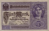 p56a from Germany: 5 Mark from 1917