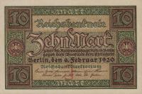 p67a from Germany: 10 Mark from 1920