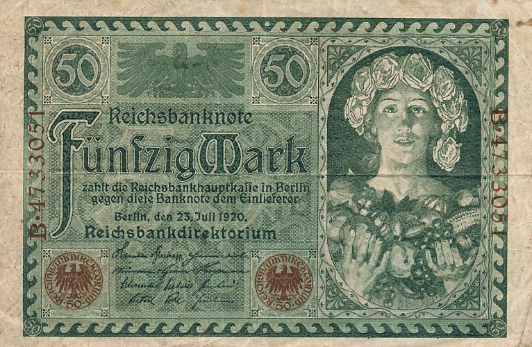 Front of Germany p68: 50 Mark from 1920