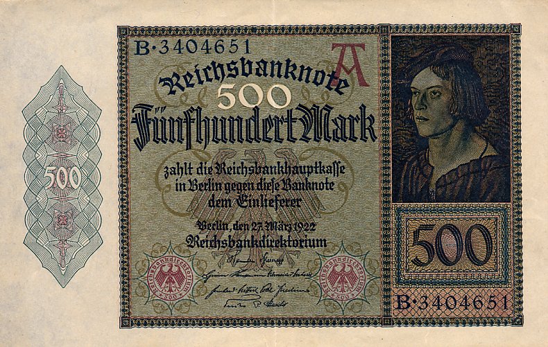 Front of Germany p73: 500 Mark from 1922