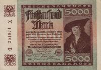 p81e from Germany: 5000 Mark from 1922