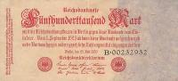 p92 from Germany: 500000 Mark from 1923