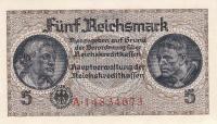 pR138b from Germany: 5 Reichsmark from 1940