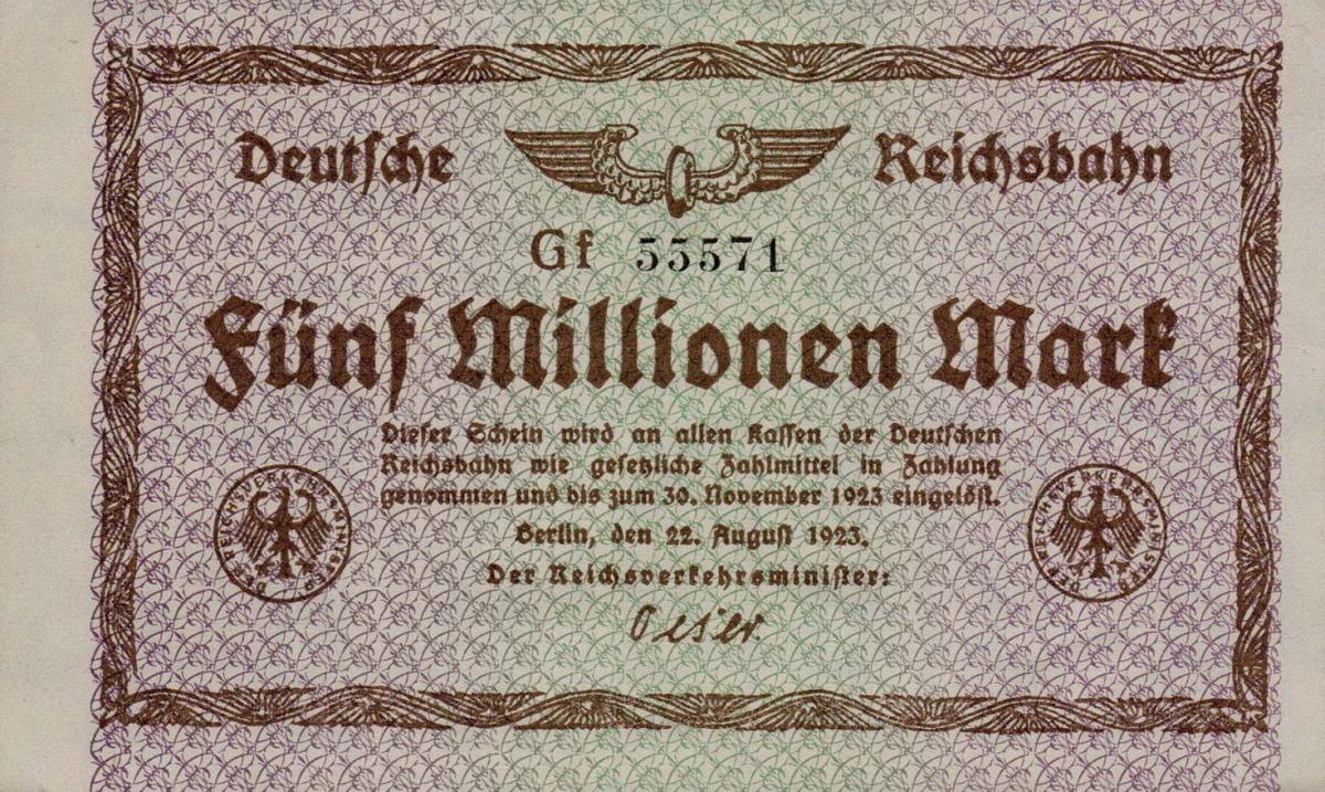 Front of Germany pS1013d: 5000000 Mark from 1923