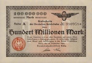 pS1288 from Germany: 100000000 Mark from 1923