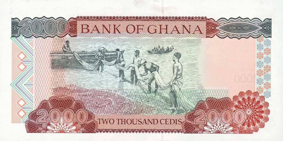 Back of Ghana p33f1: 2000 Cedis from 2001