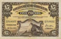 Gallery image for Gibraltar p19b: 5 Pounds
