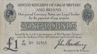 p349a from England: 1 Pound from 1914