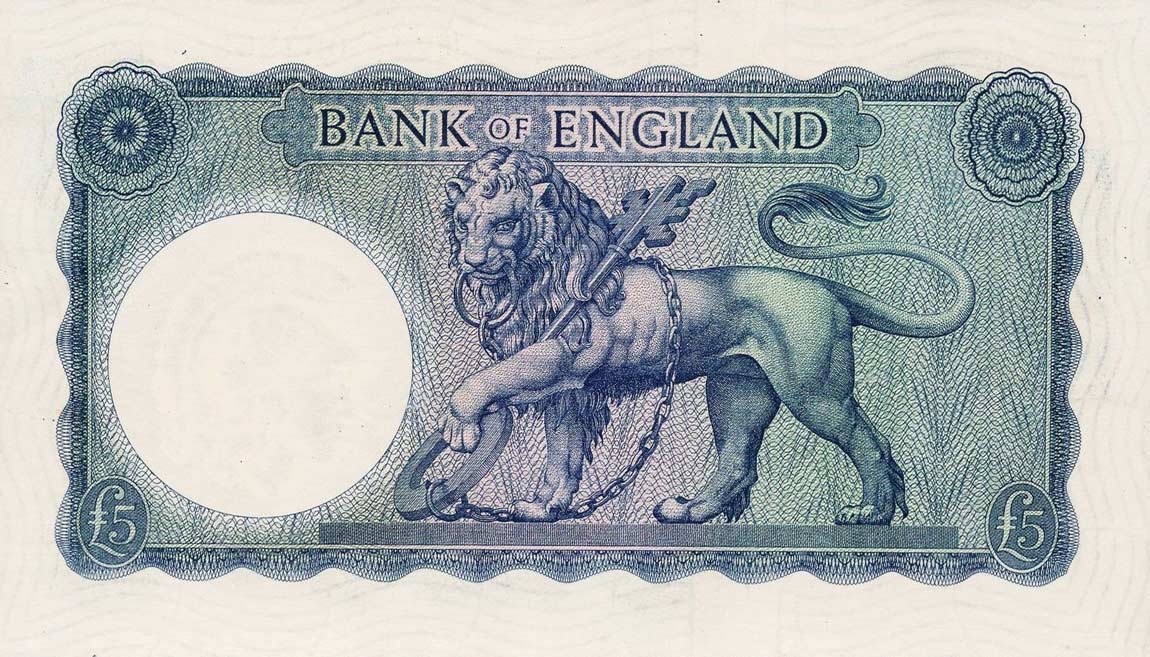 Back of England p372a: 5 Pounds from 1961