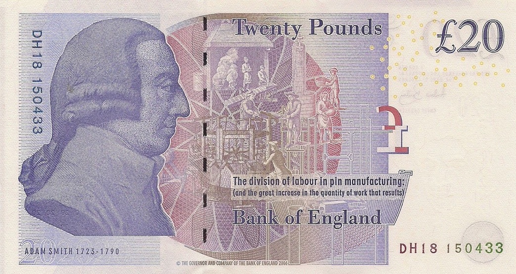 Back of England p392a: 20 Pounds from 2006