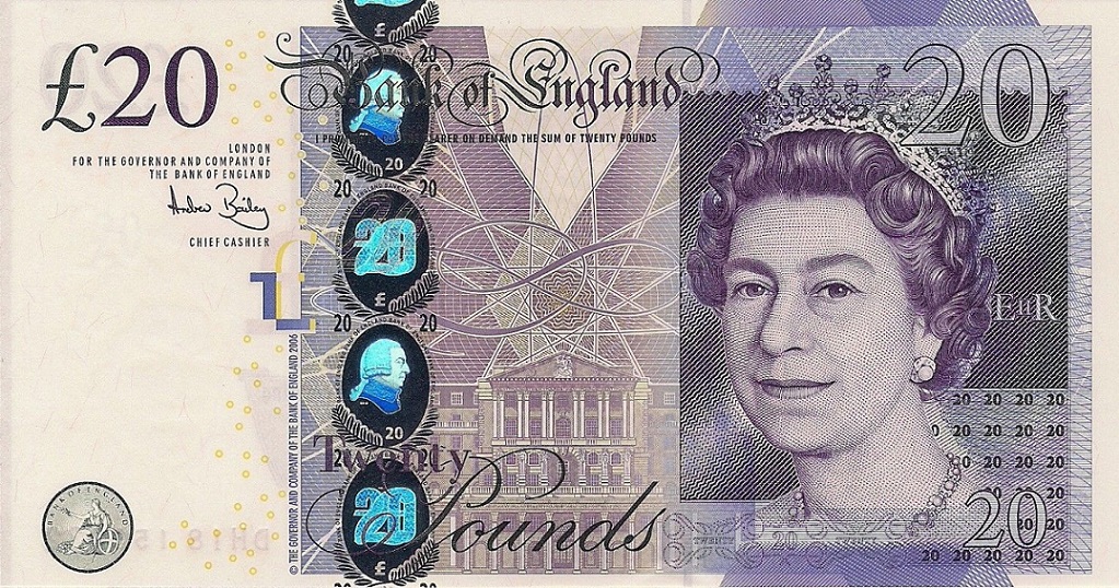 Front of England p392a: 20 Pounds from 2006