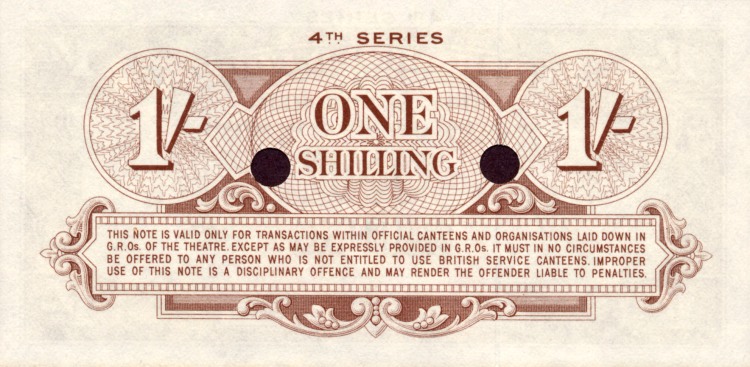 Back of England pM32b: 1 Shilling from 1962
