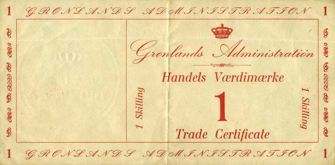 Front of Greenland pM5: 1 Skilling from 1941