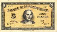 Gallery image for Guadeloupe p21b: 5 Francs