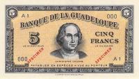 Gallery image for Guadeloupe p21s: 5 Francs