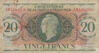 Gallery image for Guadeloupe p28a: 20 Francs